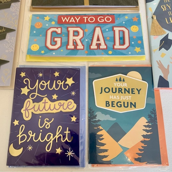 Graduation Cards Variety Pack Lot Colorful Greetings Cards W Envelopes Set of 6 - Picture 2 of 14